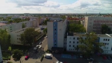 Konsey Yeşil Pazar Wloclawek Zielony Rynek Urzad Miasta Havacılık Görünümü Polonya. Yüksek kalite 4k görüntü