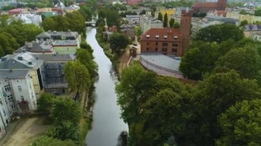 Baltık Dijital Kütüphanesi Slupsk Baltycka Biblioteka Cyfrowa Hava Görüntüsü Polonya. Yüksek kalite 4k görüntü