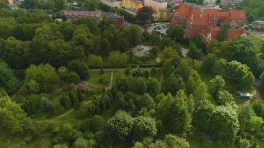 Kashubian Parkı Wejherowo Parkı Kaszubski Havacılık Görünümü Polonya. Yüksek kalite 4k görüntü