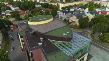 Kültür Merkezi Wejherowo Centrum Kultury Filarmoni Havacılık Görünümü Polonya. Yüksek kalite 4k görüntü