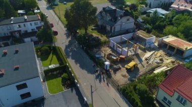Sokak Swietopelka Evi Rumia Domy Havacılık Polonya. Yüksek kalite 4k görüntü