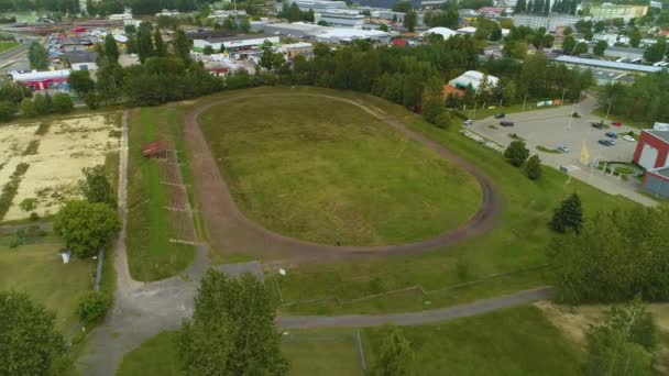Στάδιο Water Park Pila Stadion Aquapark Aerial View Πολωνία Υψηλής — Αρχείο Βίντεο