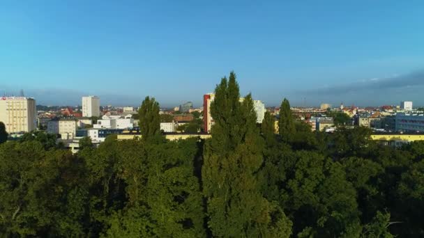 Красивый Ландшафт Bydgoszcz Krajobraz Aerial View Poland Высококачественные Кадры — стоковое видео