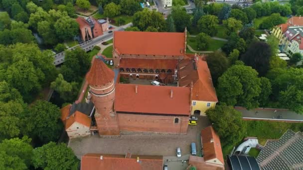 Castle Museum Warmia Och Mazury Olsztyn Zamek Muzeum Flygfoto Polen — Stockvideo