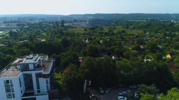 Panorama Krásné Ergo Arena Gdaňsk Sportovní Hala Letecký Pohled Polsko — Stock video