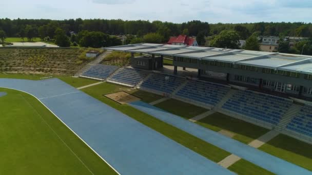 Stadion Mosir Pila Stadion Aerial View Poland Wysokiej Jakości Materiał — Wideo stockowe