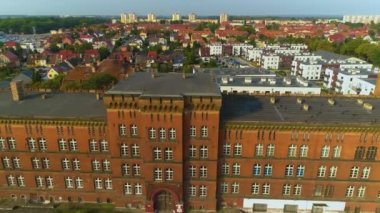 Güzel Panorama Stargard Piekny Krajobraz Hava Manzarası Polonya. Yüksek kalite 4k görüntü