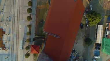 Eski Pazar Katedrali Gorzow Wielkipolski Katedra Stary Rynek Havacılık Polonya. Yüksek kalite 4k görüntü