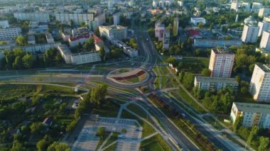 Torun Plac Biskupa Chrapaka Przy Kaszowiku Hava Görüntüsü Polonya. Yüksek kalite 4k görüntü