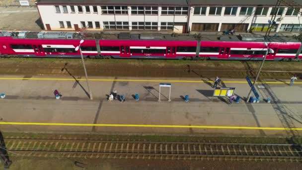 Gare Wloclawek Dworzec Kolejowy Pkp Vue Aérienne Pologne Images Haute — Video