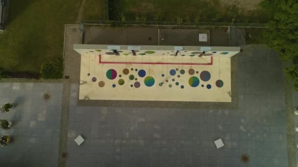 Playground Kindergarten Wejherowo Pla Zabaw Przedszkole Aerial View Poland Кадри — стокове відео