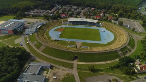 Stadio Mosir Pila Stadion Vista Aerea Polonia Filmati Alta Qualità — Video Stock
