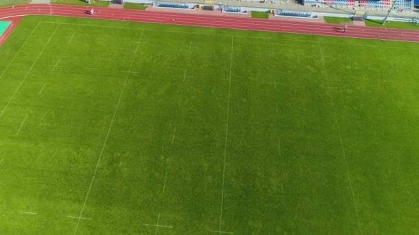 Estadio Mosir Rumia Stadion Vista Aérea Polonia Imágenes Alta Calidad — Vídeos de Stock