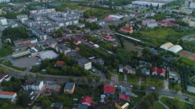 Güzel manzara Wloclawek Piekny Krajobraz Hava Manzarası Polonya. Yüksek kalite 4k görüntü