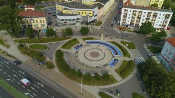 Constituição Praça Pila Plac Konstytucji Vista Aérea Polónia Imagens Alta — Vídeo de Stock