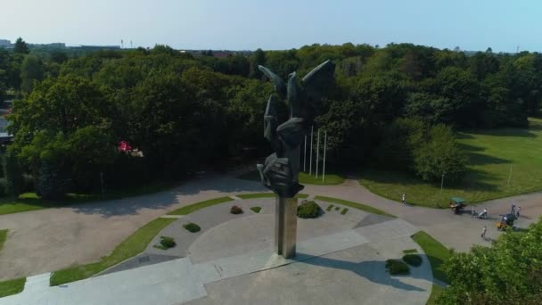 Monumento All Atto Dei Polacchi Szczecin Pomnik Czynu Polakow Veduta — Video Stock