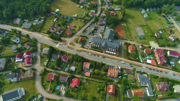 美丽的风景中心Katy Rybackie Piekny Krajobraz Aerial View Poland 高质量的4K镜头 — 图库视频影像