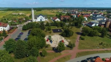 John Paul Park Leba Park Jana Pawla Hava Görüntüsü Polonya. Yüksek kalite 4k görüntü