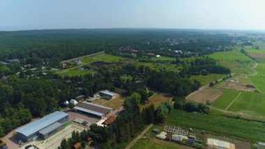 Güzel manzara Jantar Piekny Krajobraz Hava Manzarası Polonya. Yüksek kalite 4k görüntü