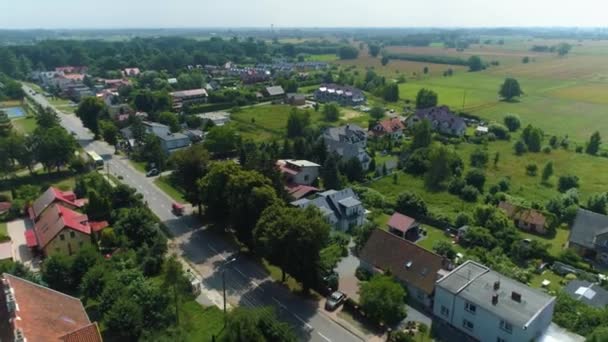 Beautiful Landscape Jantar Piekny Krajobraz Aerial View Poland High Quality — Stock Video
