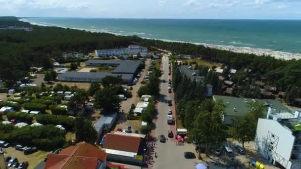 Gyönyörű Táj Rowy Piekny Krajobraz Aerial View Lengyelország Kiváló Minőségű — Stock videók