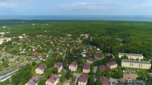 Güzel Panorama Hel Krajobraz Hava Manzarası Polonya Yüksek Kalite Görüntü — Stok video