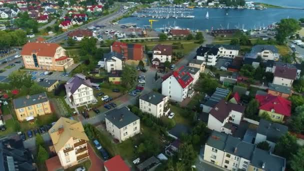 Prachtig Landschap Jastarnia Piekny Krajobraz Luchtfoto Polen Hoge Kwaliteit Beeldmateriaal — Stockvideo