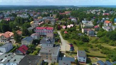 Güzel manzara Jastrzebia Gora Piekny Krajobraz Hava Manzarası Polonya. Yüksek kalite 4k görüntü