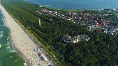 Jastarnia Spa Salonu Dom Zdrojowy Hava Görüntülü Polonya. Yüksek kalite 4k görüntü