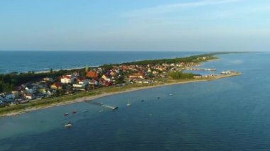 Panorama Güzel Peyzaj Kuznica Piekny Krajobraz Hava Manzarası Polonya. Yüksek kalite 4k görüntü