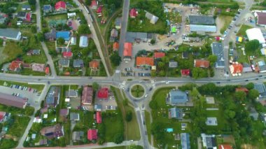 Güzel manzara Stegna Piekny Krajobraz Hava Manzarası Polonya. Yüksek kalite 4k görüntü