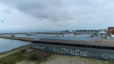 Liman Hel Limanı Hava Görüntüsü Polonya. Yüksek kalite 4k görüntü