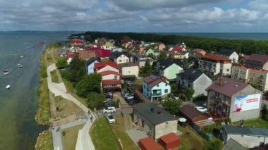 Güzel Peyzaj Evleri Chalupy Domki Piekny Krajobraz Hava Manzaralı Polonya. Yüksek kalite 4k görüntü