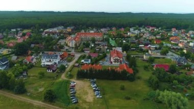Güzel manzara Stegna Piekny Krajobraz Hava Manzarası Polonya. Yüksek kalite 4k görüntü