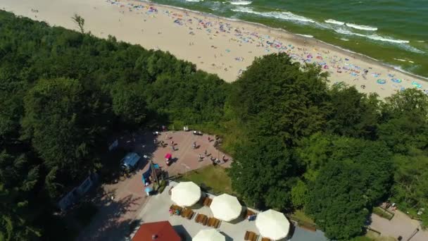 Viewpoint Jastrzebia Gora Punkt Widokowy Aerial View Poland Vysoce Kvalitní — Stock video