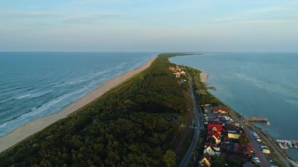 Güzel Manzara Kuznica Piekny Krajobraz Hava Manzarası Polonya Yüksek Kalite — Stok video