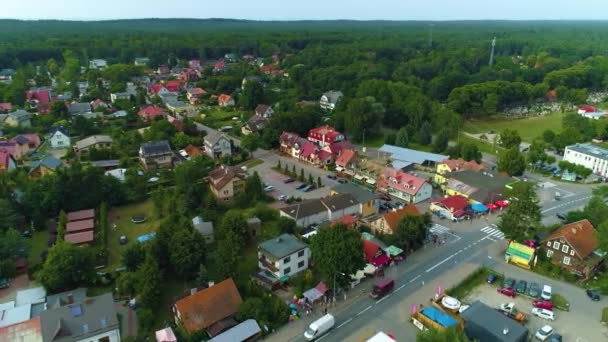 Όμορφο Τοπίο Stegna Piekny Krajobraz Aerial View Πολωνία Υψηλής Ποιότητας — Αρχείο Βίντεο