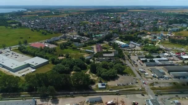 Krásná Krajina Wladyslawowo Piekny Krajobraz Aerial View Polsko Vysoce Kvalitní — Stock video