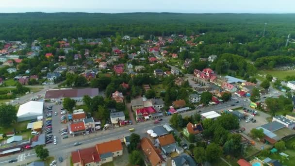 Όμορφο Τοπίο Stegna Piekny Krajobraz Aerial View Πολωνία Υψηλής Ποιότητας — Αρχείο Βίντεο