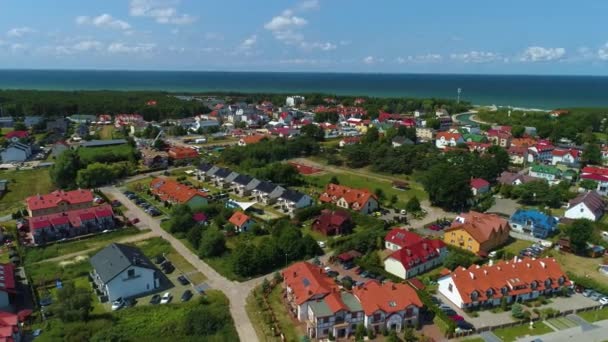 Krásná Krajina Rowy Piekny Krajobraz Aerial View Polsko Vysoce Kvalitní — Stock video