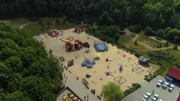 Dětské Hřiště Seapark Wladyslawowo Oceanpark Aerial View Polsko Vysoce Kvalitní — Stock video