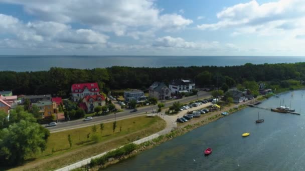 Krásná Krajina Chalupy Piekny Krajobraz Aerial View Polsko Vysoce Kvalitní — Stock video