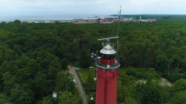 灯台ホテル ラタルニア モルスカ空港からの眺めポーランド 高品質4K映像 — ストック動画