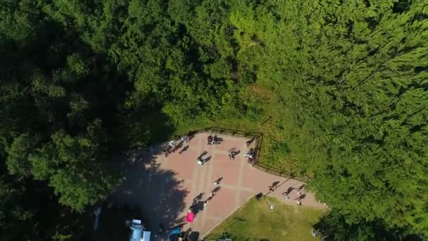 观景台Jastrzebia Gora Punkt Widokowy Aerial View Poland 高质量的4K镜头 — 图库视频影像