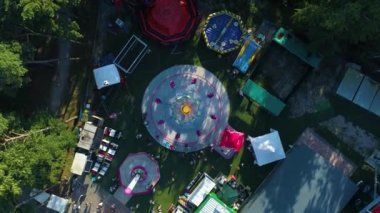 Discovery Park Leba Parkı Rozrywki Havacılık Görünümü Polonya. Yüksek kalite 4k görüntü