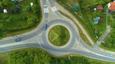 Yukarıdan Aşağı Rondo Stegna Baltık Denizi Hava Görüntüsü Polonya. Yüksek kalite 4k görüntü