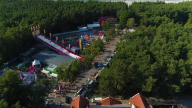 Discovery Park Leba Parkı Rozrywki Havacılık Görünümü Polonya. Yüksek kalite 4k görüntü