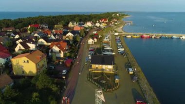 Kuznica Limanı, Morski Havaalanı, Polonya. Yüksek kalite 4k görüntü