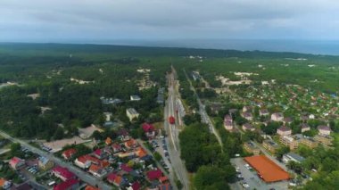 Güzel Panorama Hel Krajobraz Hava Manzarası Polonya. Yüksek kalite 4k görüntü