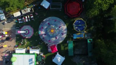 Discovery Park Leba Parkı Rozrywki Havacılık Görünümü Polonya. Yüksek kalite 4k görüntü